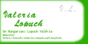 valeria lopuch business card
